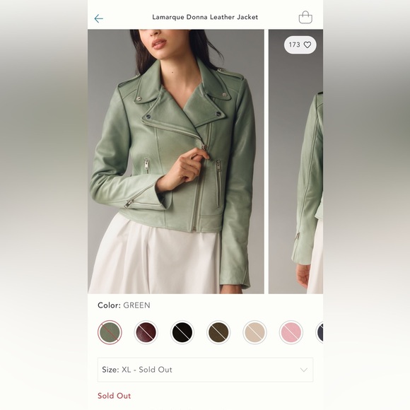 Lamarque Donna Leather Jacket Anthropologie NWT - Picture 7 of 12